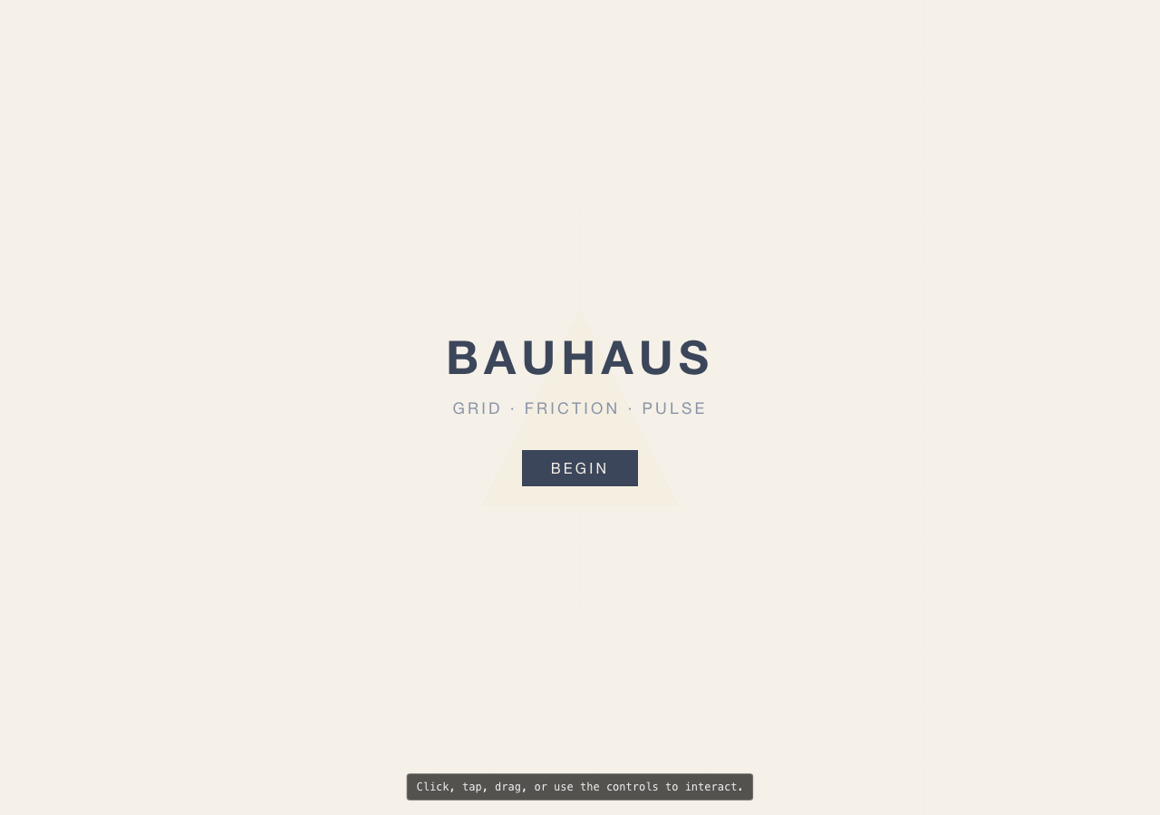 Bauhaus — Grid, Friction, Pulse