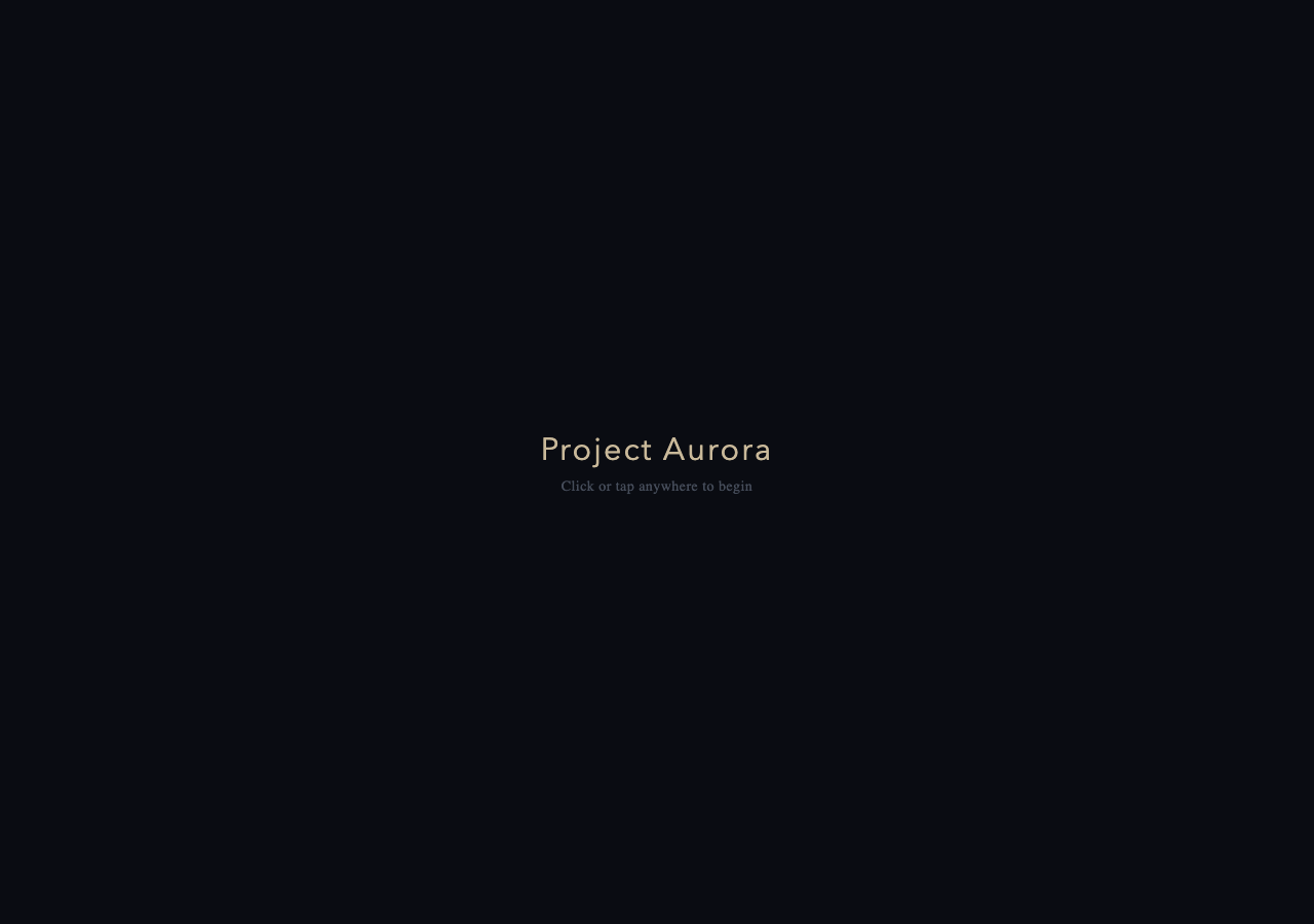 Project Aurora — First Spark