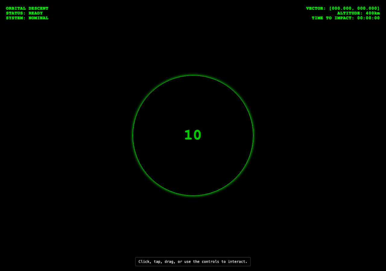 Orbital Descent v26: The Phosphor Blackout