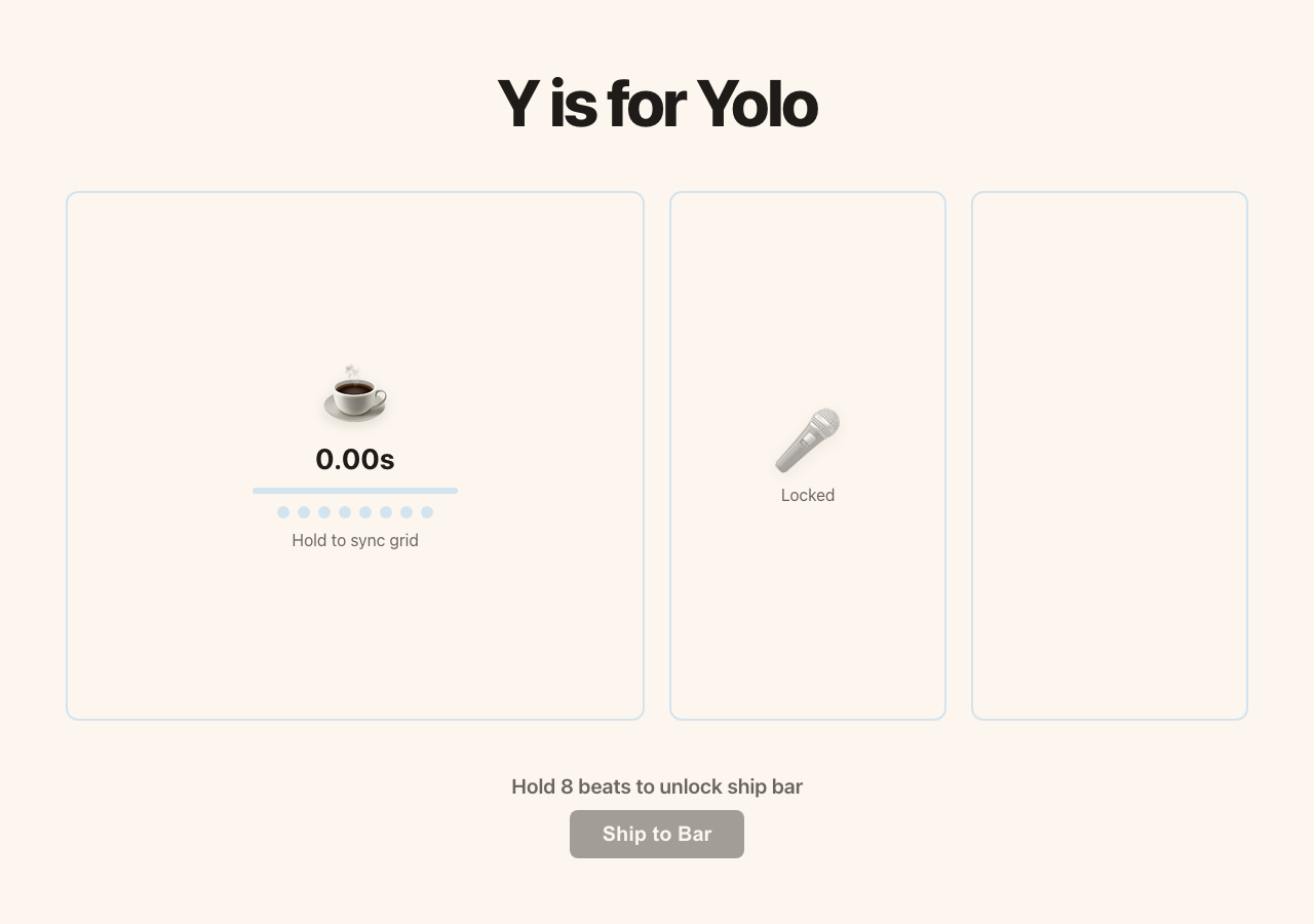 Break Room — Y is for Yolo